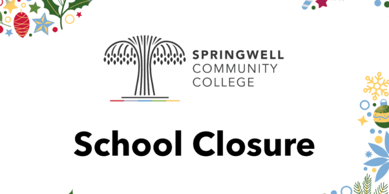 Christmas Closure Information